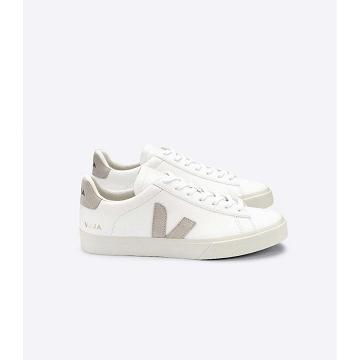 Dámské Low Tops Sneakers Veja CAMPO CHROMEFREE White/Beige | CZ 594JPQ